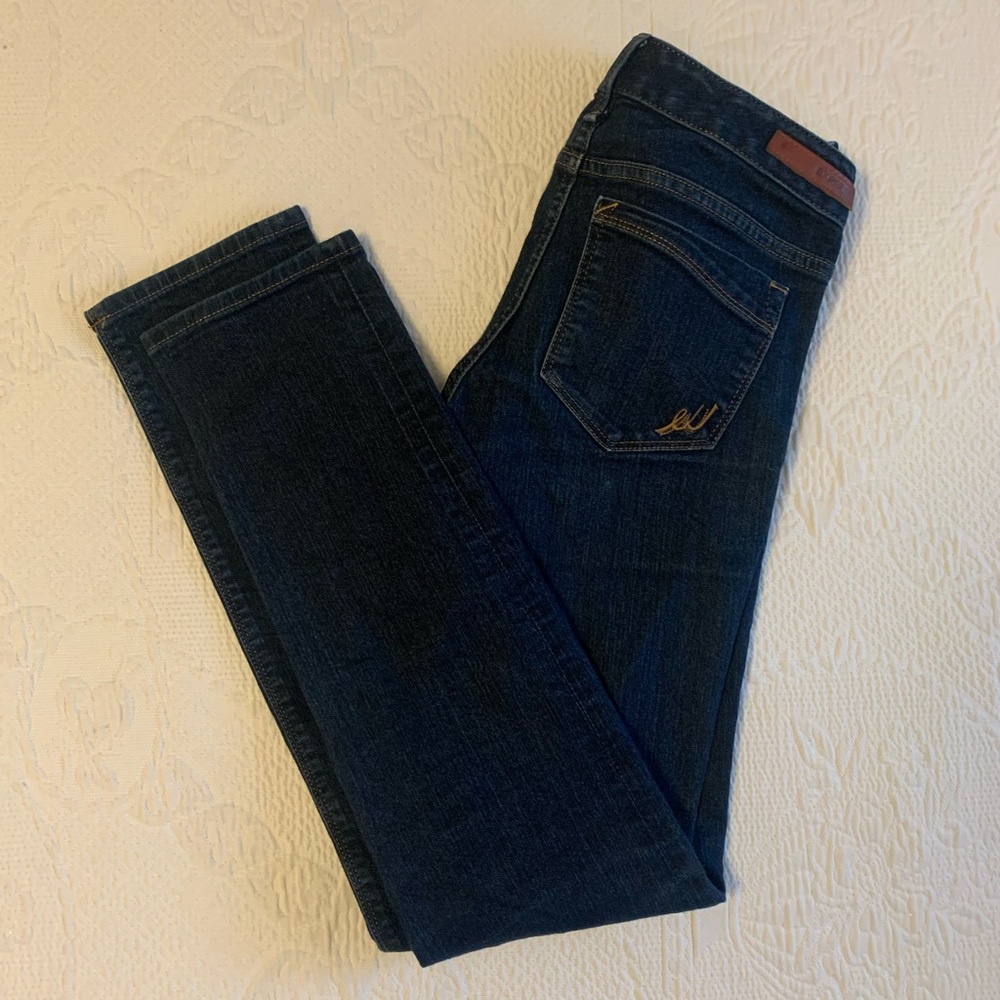 Express Dark Indigo Women's Skinny Low-Rise Jeans 2R